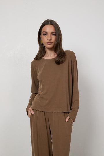Longsleeve Loren Mocha Petite