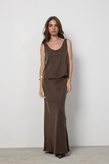 Top Belisa Dark Brown Peite