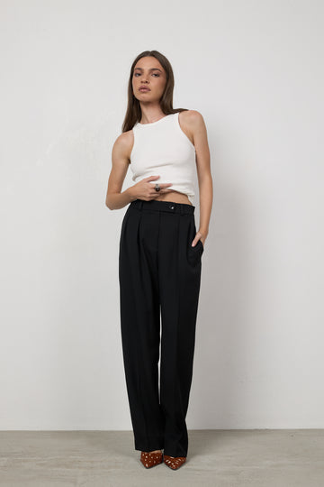 Spodnie Varno Wool Black Petite