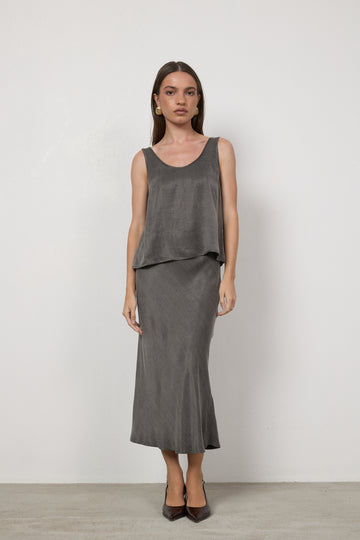 Spódnica Brina Dark Grey Petite