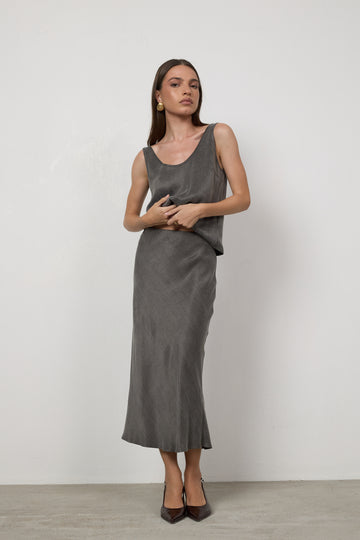 Spódnica Brina Dark Grey Petite