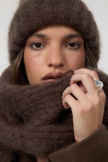 Czapka Nala Mohair Brown Truffle